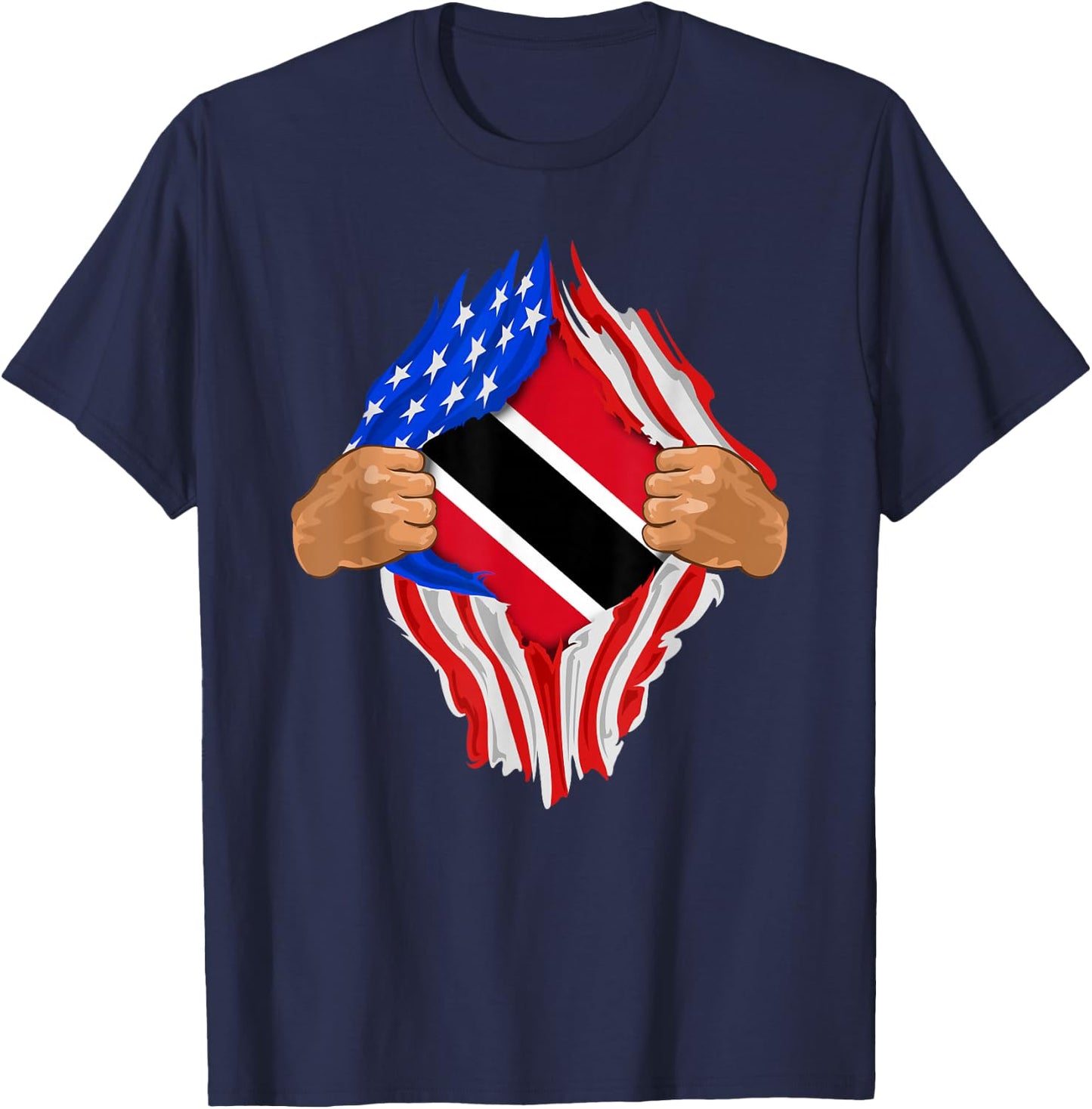 Trinidad and Tobago Blood Inside Me | Flag Gift T-Shirt - T-Shirt | Navy