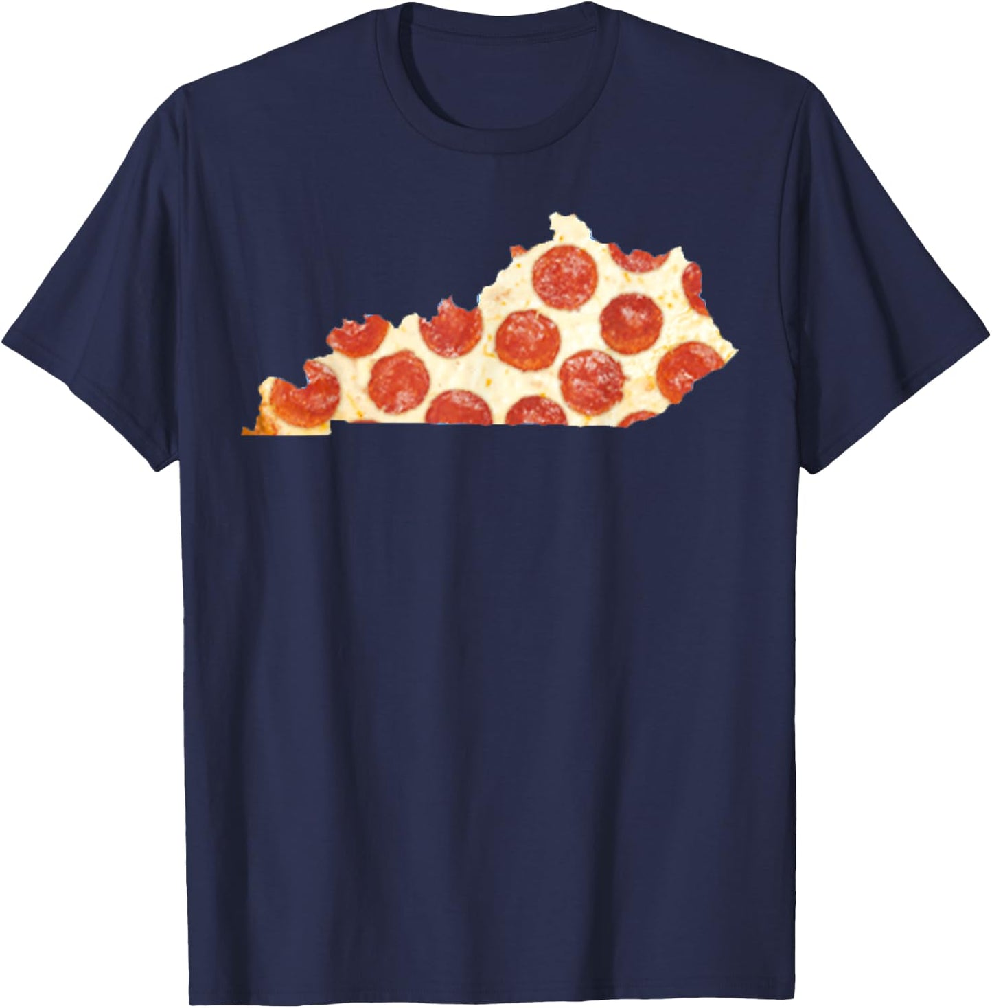 Kentucky Pizza Shirt Pepperoni Pizza State T-Shirt - T-Shirt | Navy
