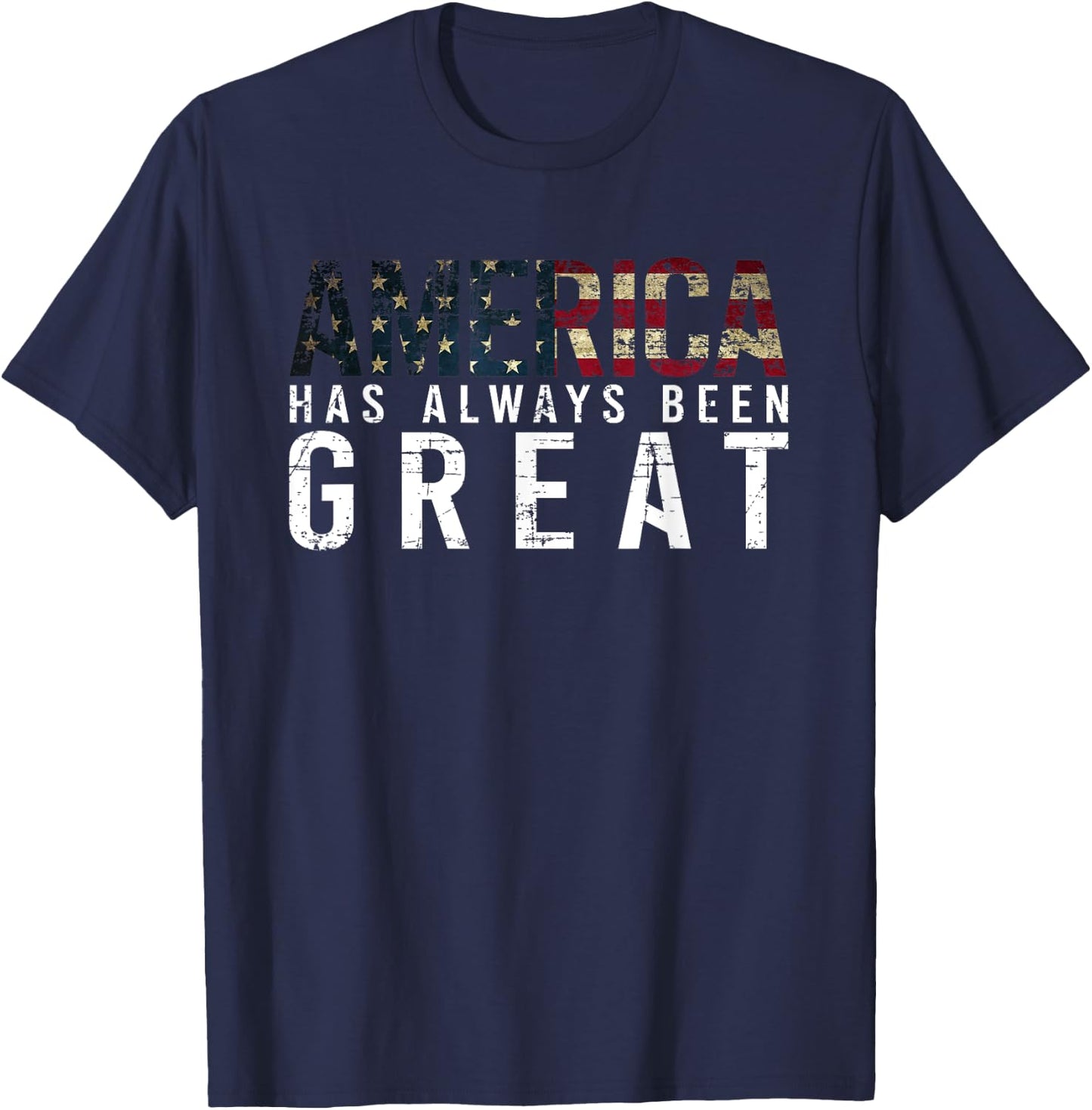 America Has Always Been Great vote USA Flag Gift Kids Men T-Shirt - T-Shirt | Navy
