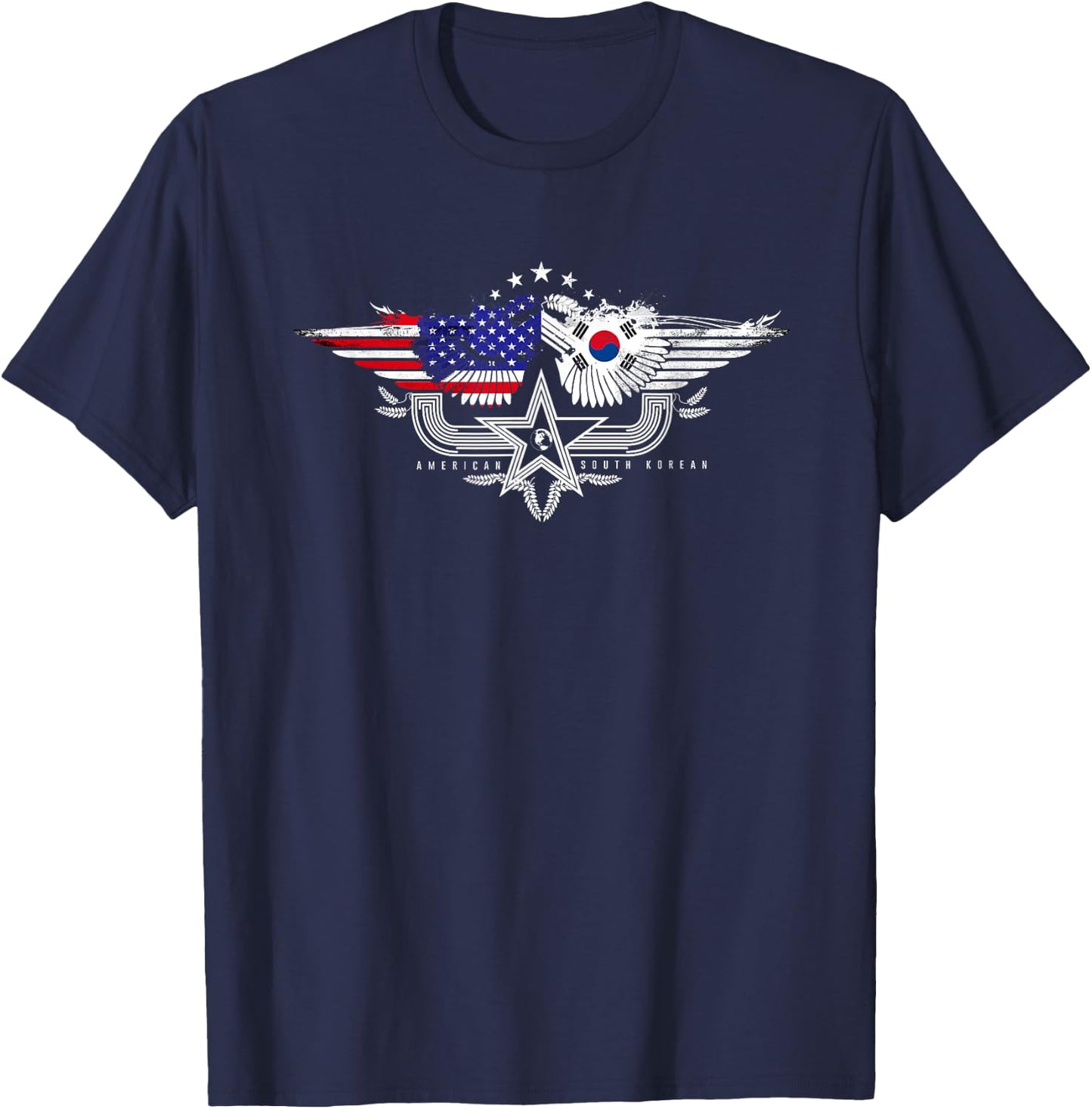 South Korean American Flag T Shirt. South Korea Flag T-Shirt - T-Shirt | Navy