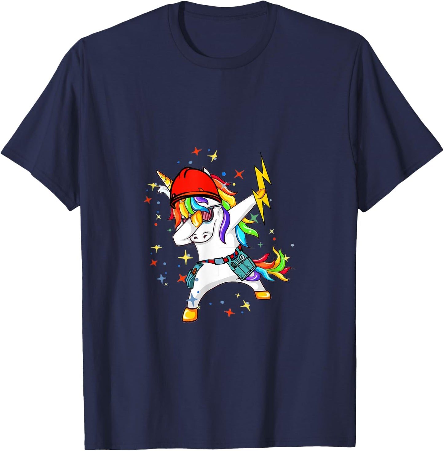 Electrician Unicorn T-Shirt - T-Shirt | Navy