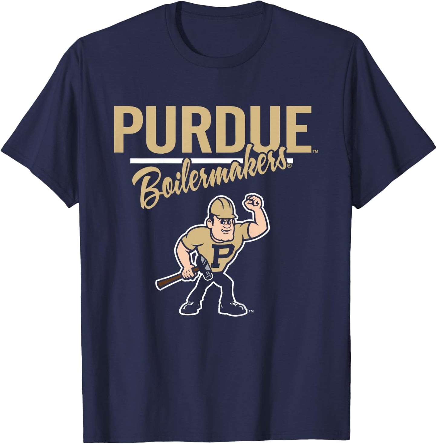 Kids Purdue Boilermakers Kid's Mascot Black Officially Licensed T-Shirt - T-Shirt | Navy