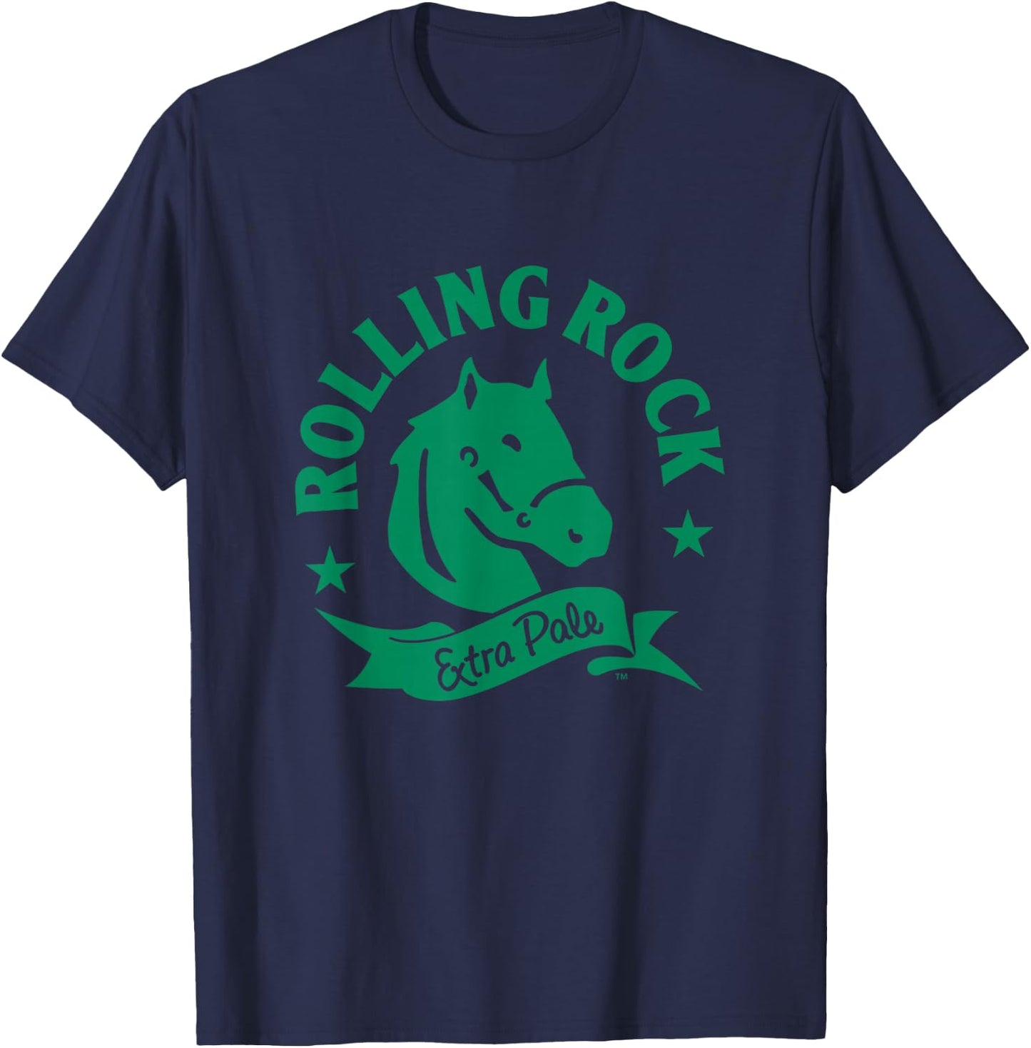 Rolling Rock Extra Pale Horsehead T-Shirt - T-Shirt | Navy