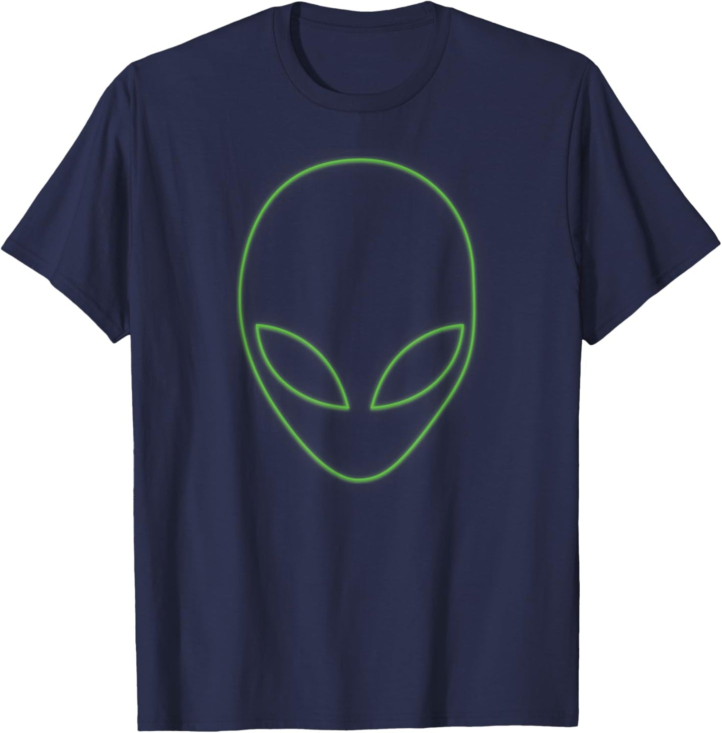 Glowing Alien Shirt - Glowing Holographic Aesthetic T-Shirt - T-Shirt | Navy
