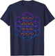 Psychedelic Audio Waveform Synthesizer T-Shirt - T-Shirt | Navy