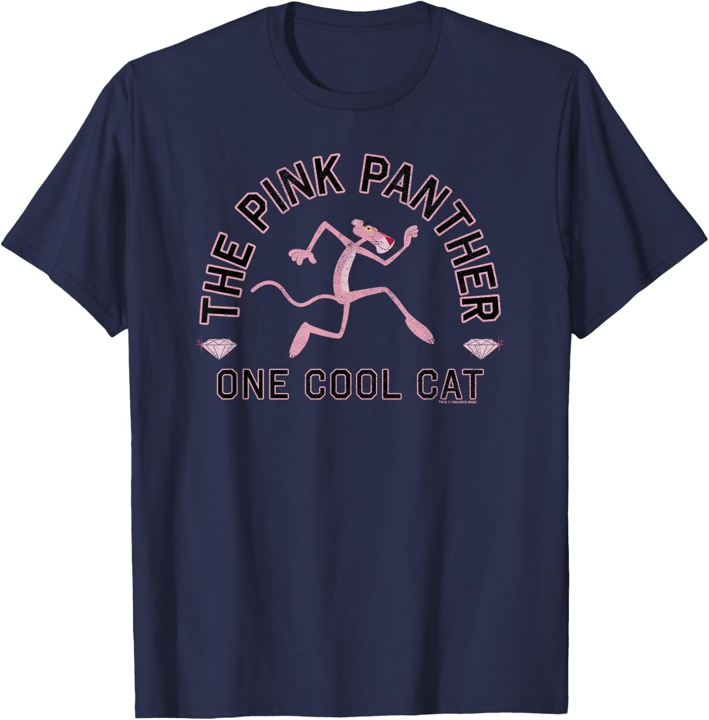 Pink Panther One Cool Cat Tip Toe Portrait T-Shirt - T-Shirt | Navy