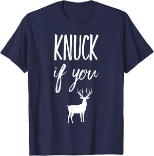Knuck If You Buck Funny T-Shirt - T-Shirt | Navy