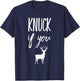 Knuck If You Buck Funny T-Shirt - T-Shirt | Navy