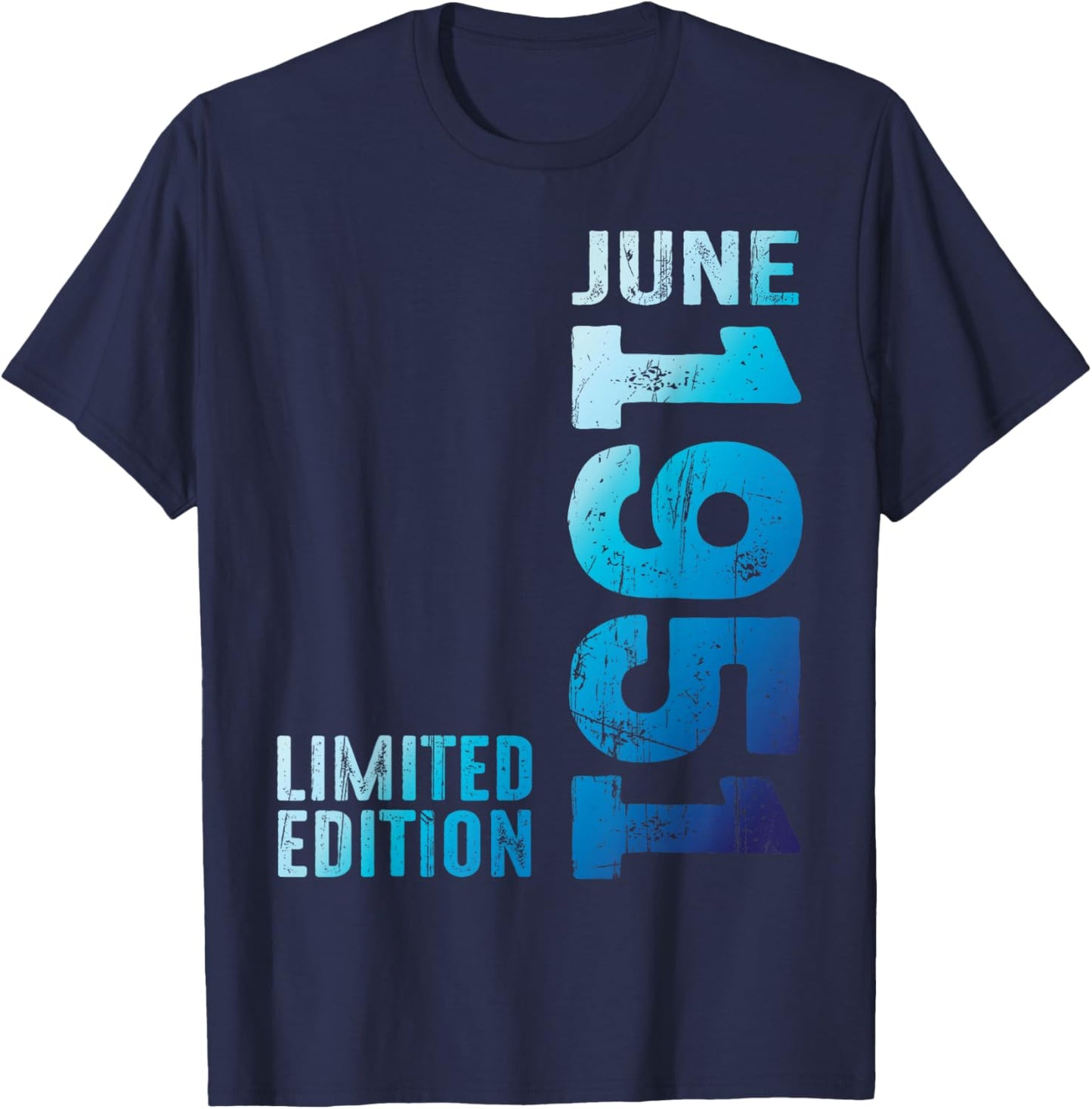 On June 1951 Year 1951 Retro 1951 Vintage 1951 Since 1951 T-Shirt - T-Shirt | Navy