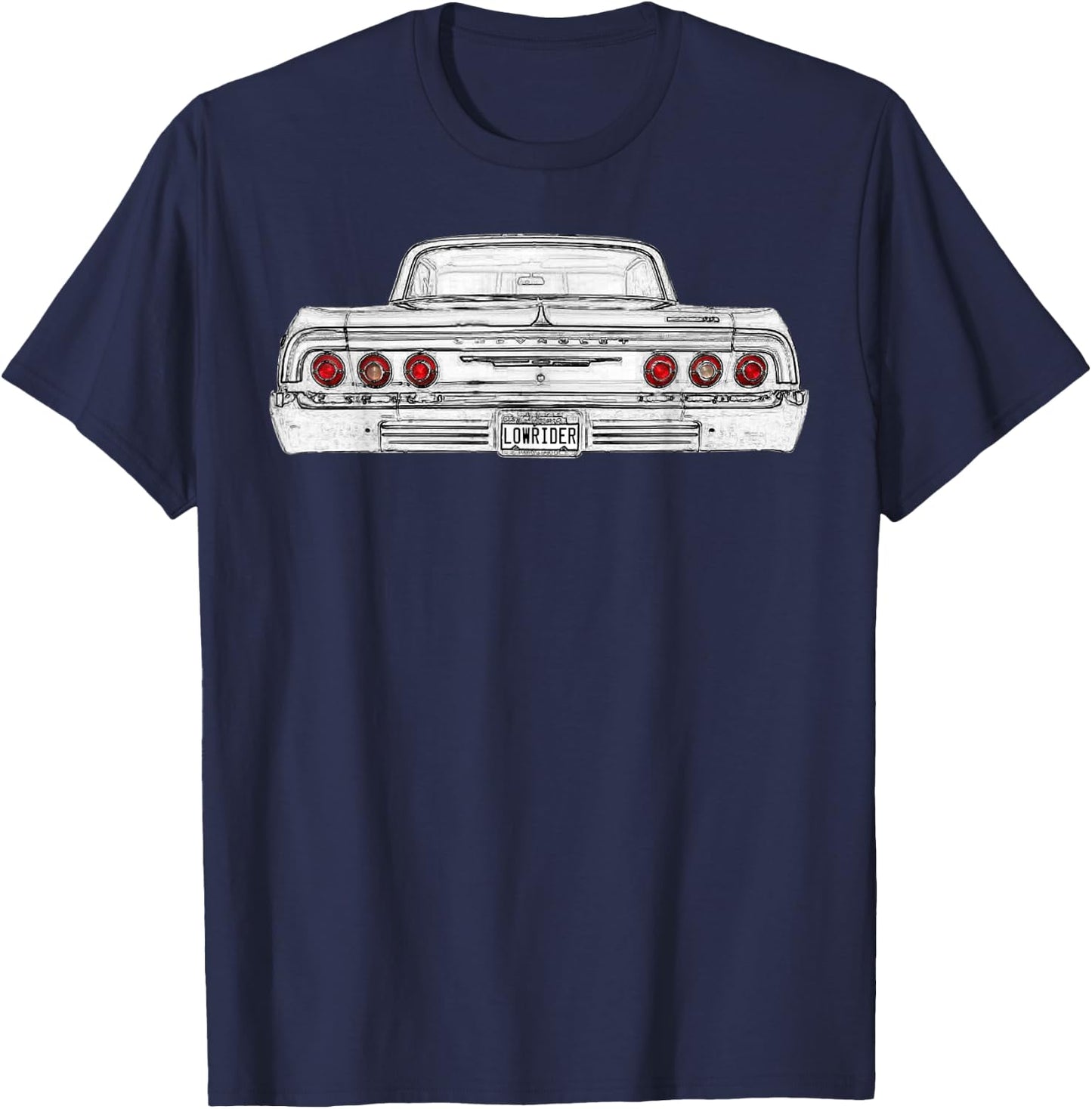 Lowrider 64 Impala Rear Dark Shirt T-Shirt - T-Shirt | Navy