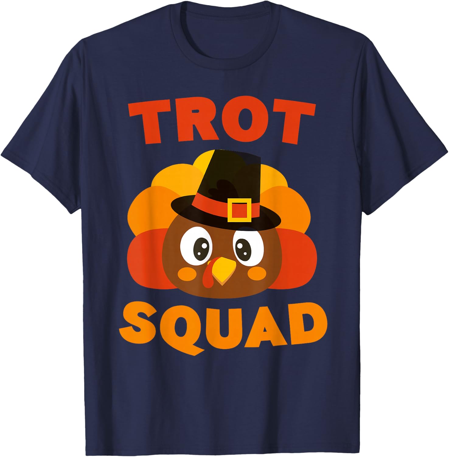 Trot Squad Shirt Adult Men Women Kids Turkey Pilgrim Costume T-Shirt - T-Shirt | Navy
