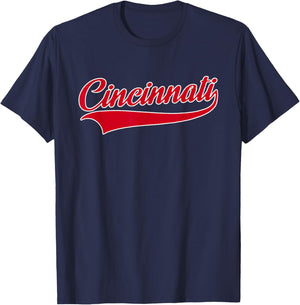 Cincinnati - Throwback Design - Classic T-Shirt - T-Shirt | Navy