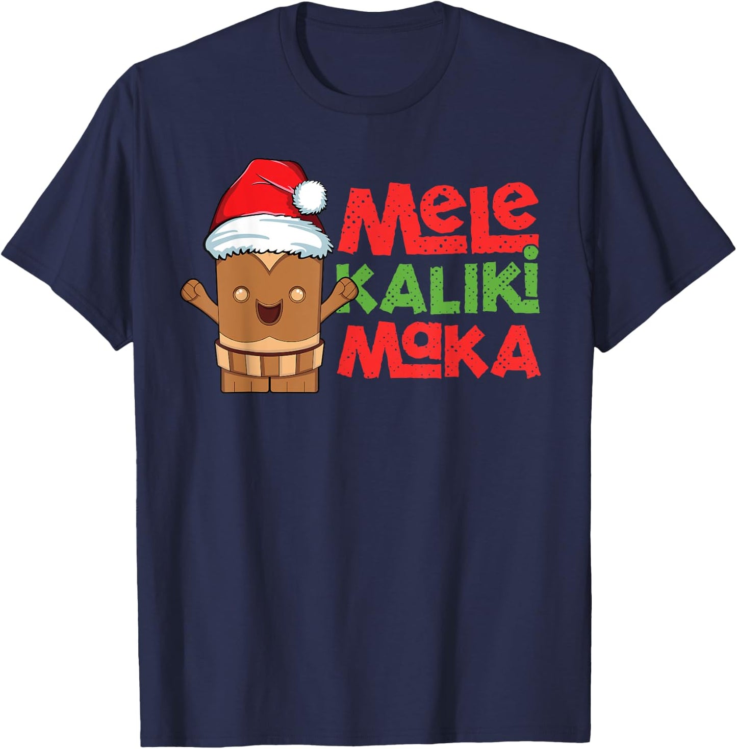 Mele Kalikimaka Hawaiian Christmas Tiki Hawaii Kids Boys T-Shirt - T-Shirt | Navy