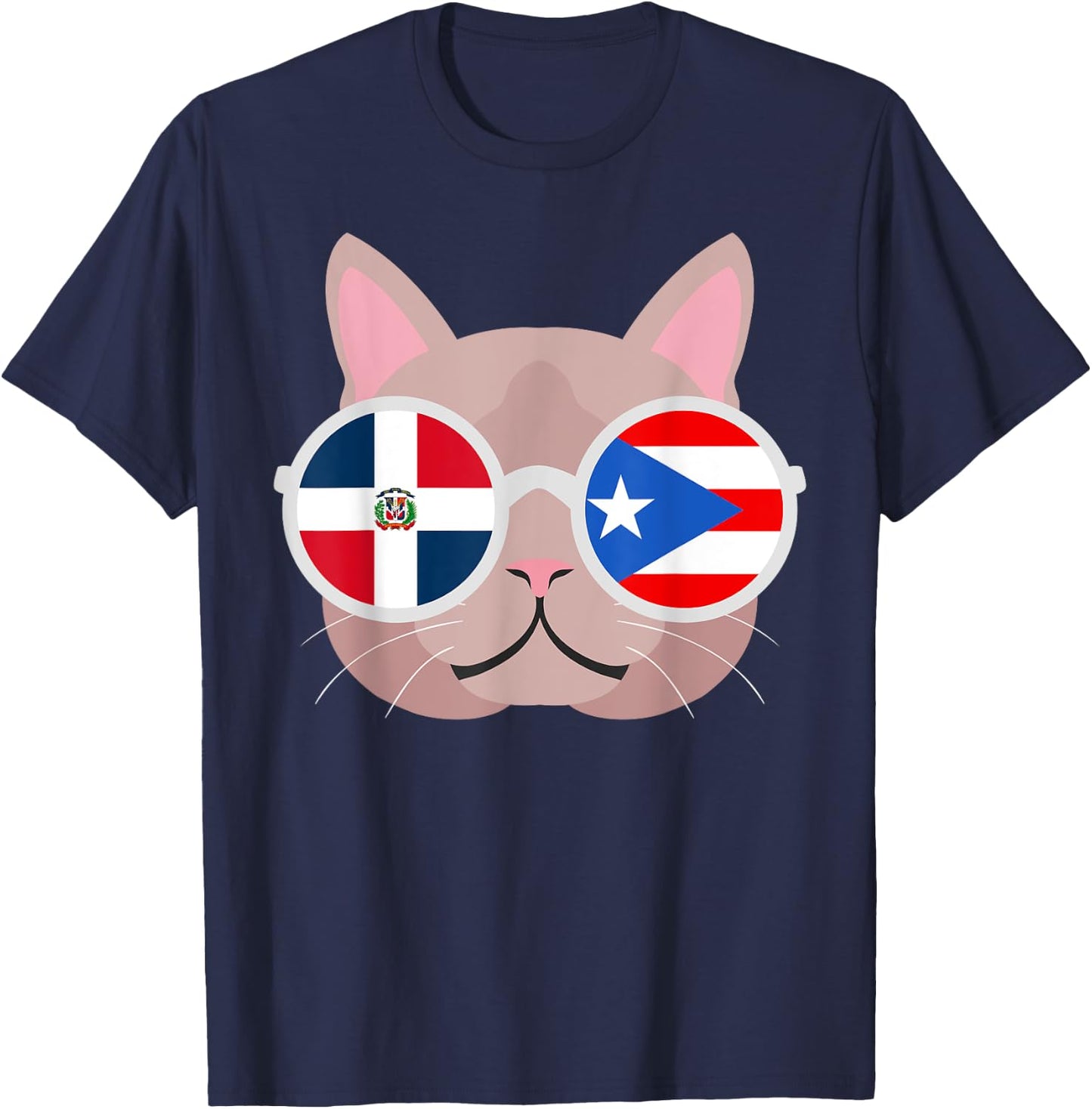 Dominirican Dominican Republic Puerto Rican Flag Pride T-Shirt - T-Shirt | Navy