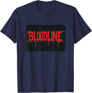 Funny Bloodline Graphic T-Shirt - T-Shirt | Navy