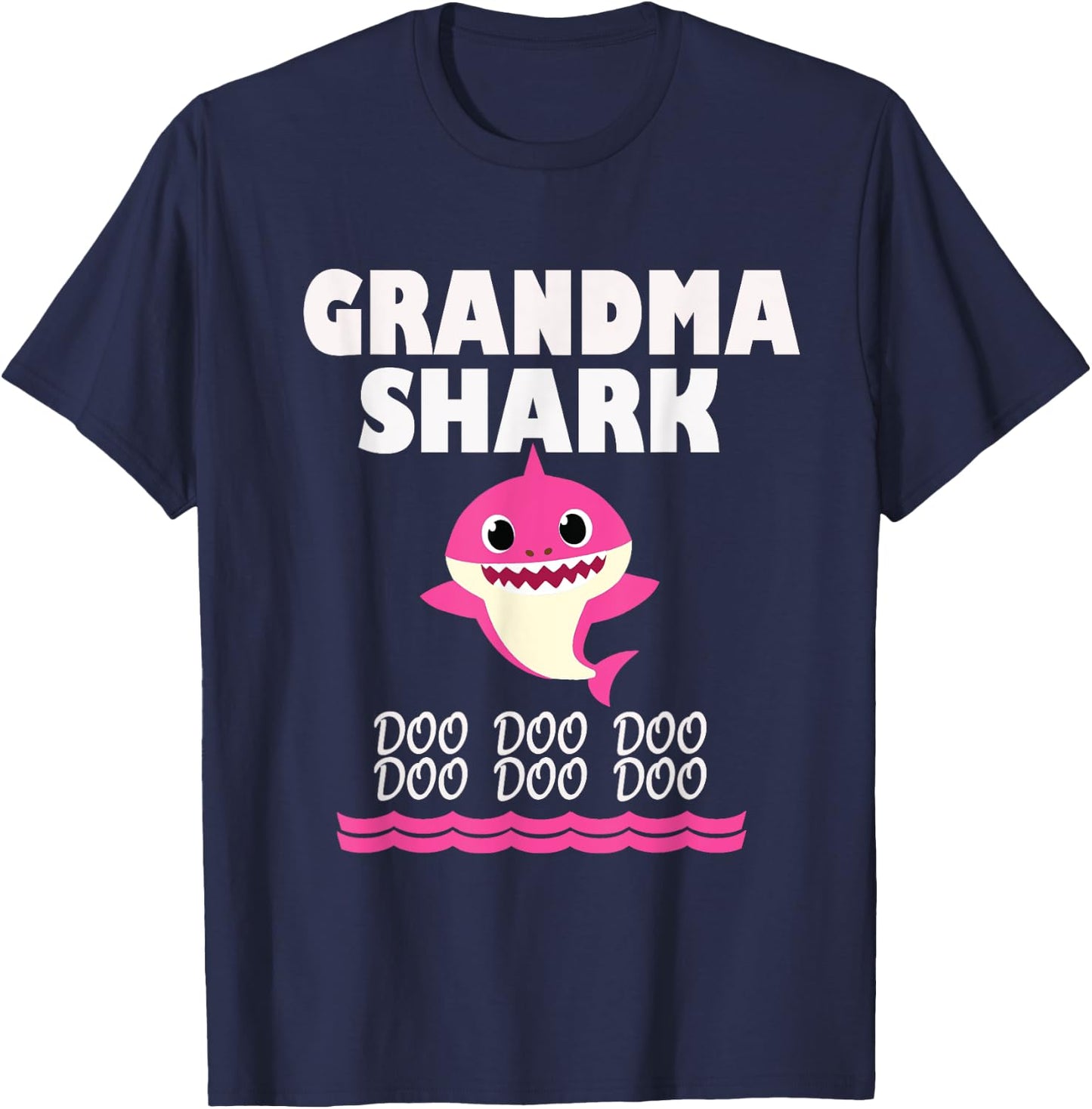 Funny Grandma shark Gift grandma T-Shirt - T-Shirt | Navy