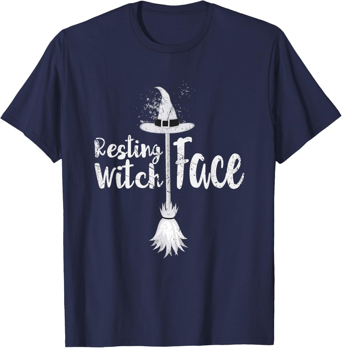 Resting Witch Face Shirt | Original Halloween Shirt T-Shirt - T-Shirt | Navy