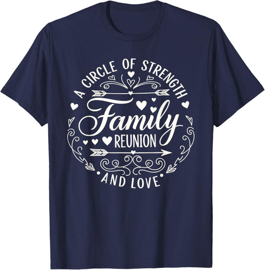 Family Reunion 2026 Circle of Strength Matching Cousins Crew T-Shirt - T-Shirt | Navy