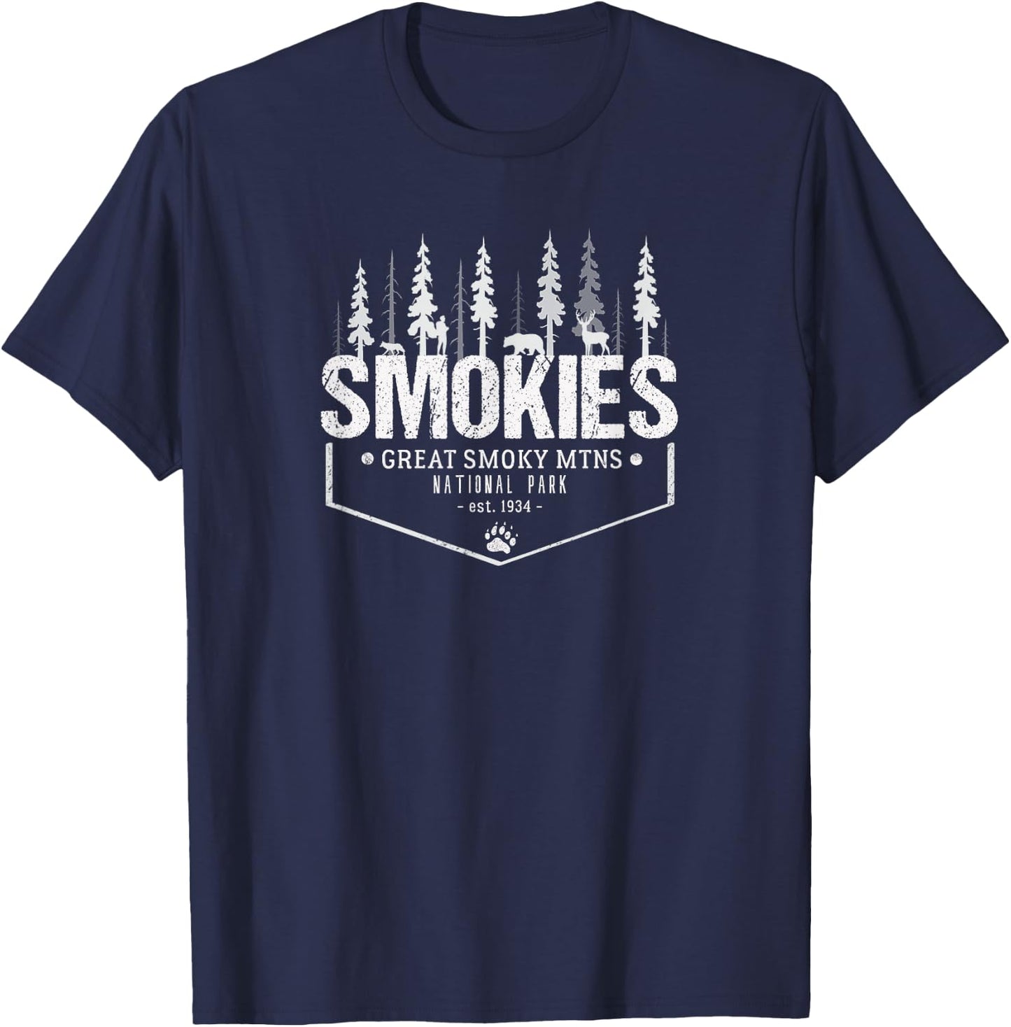 Great Smokies - Great Smoky Mountains Shirt T-Shirt - T-Shirt | Navy