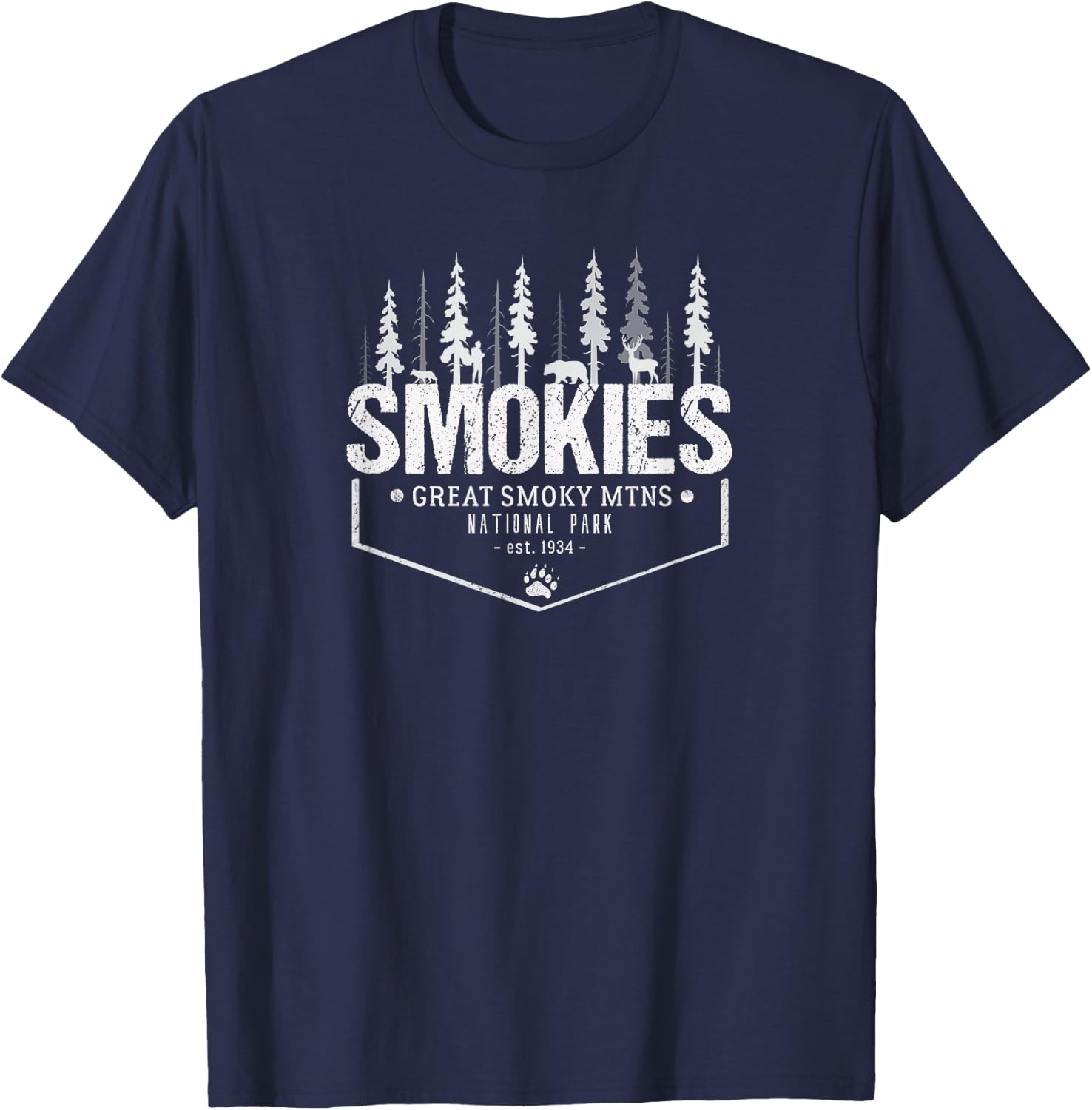 Great Smokies - Great Smoky Mountains Shirt T-Shirt - T-Shirt | Navy