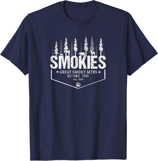 Great Smokies - Great Smoky Mountains Shirt T-Shirt - T-Shirt | Navy