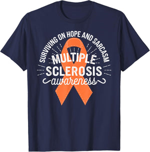 Orange Multiple Sclerosis Support T-Shirt - T-Shirt | Navy