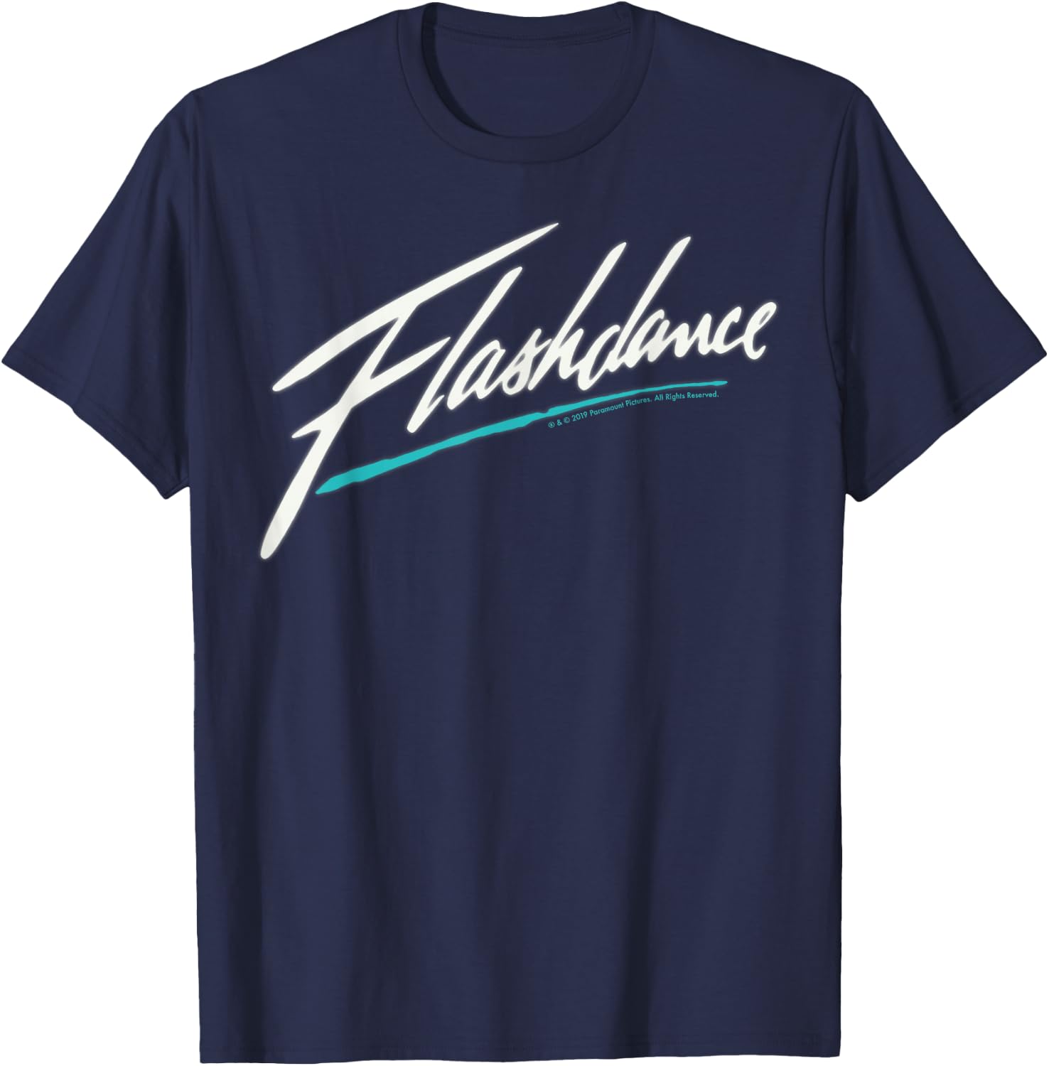 Flashdance Simple Title Logo T-Shirt - T-Shirt | Navy