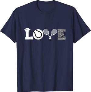 Tennis Love - Tennis Fan Tennis Player Gift Tennis Lover T-Shirt - T-Shirt | Navy