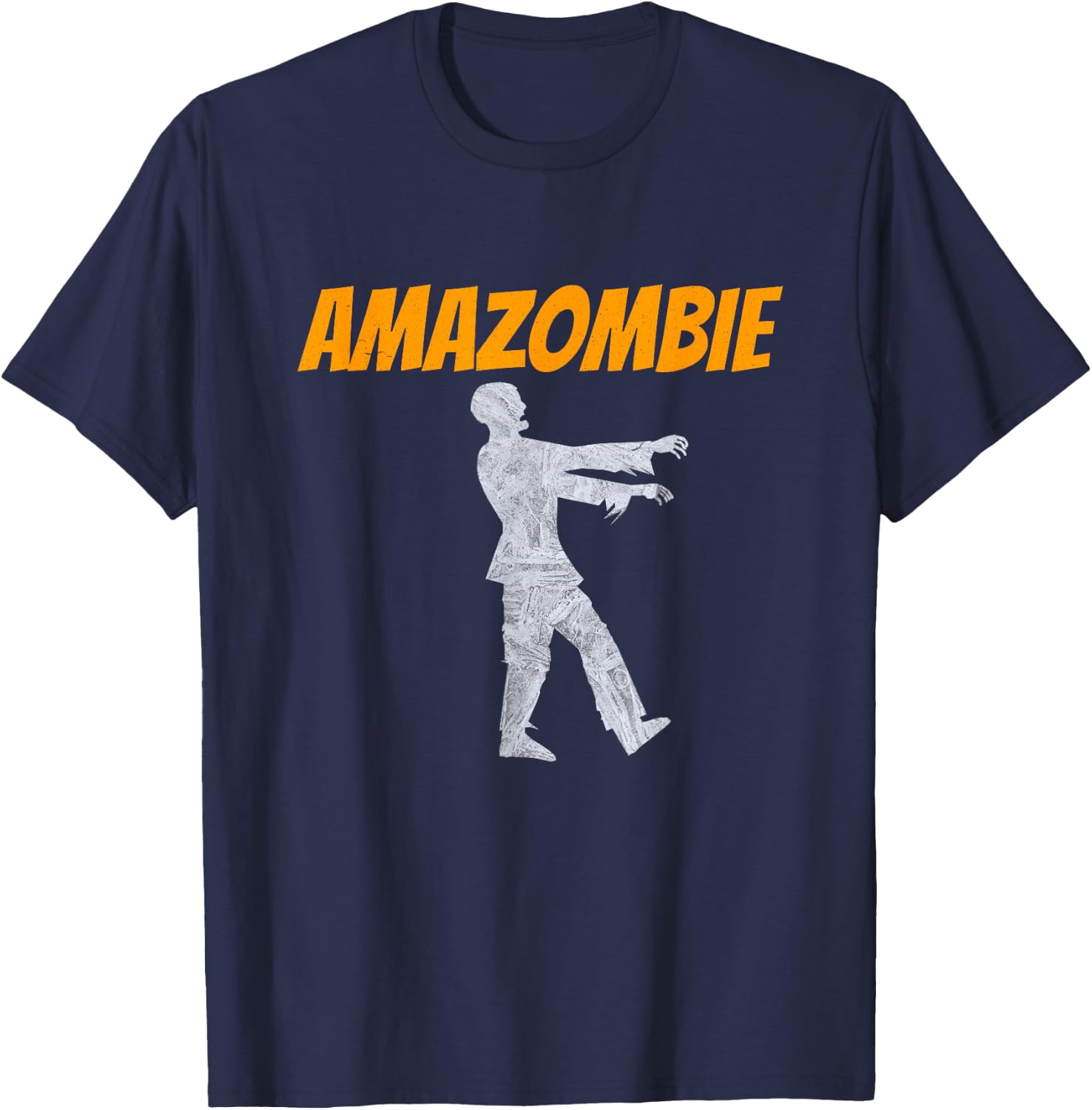 Amazombie Coworker Gift Associate Warehouse Zombie Small T-Shirt - T-Shirt | Navy