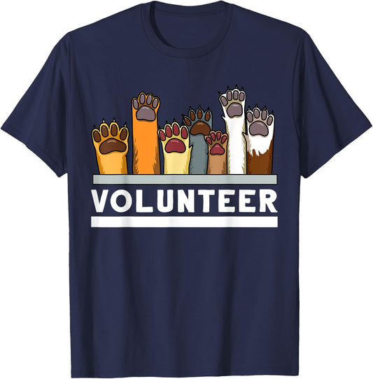 Animal Shelter Volunteer For Dog Rescue Supporter Women Girls Kids T-Shirt - T-Shirt | Navy