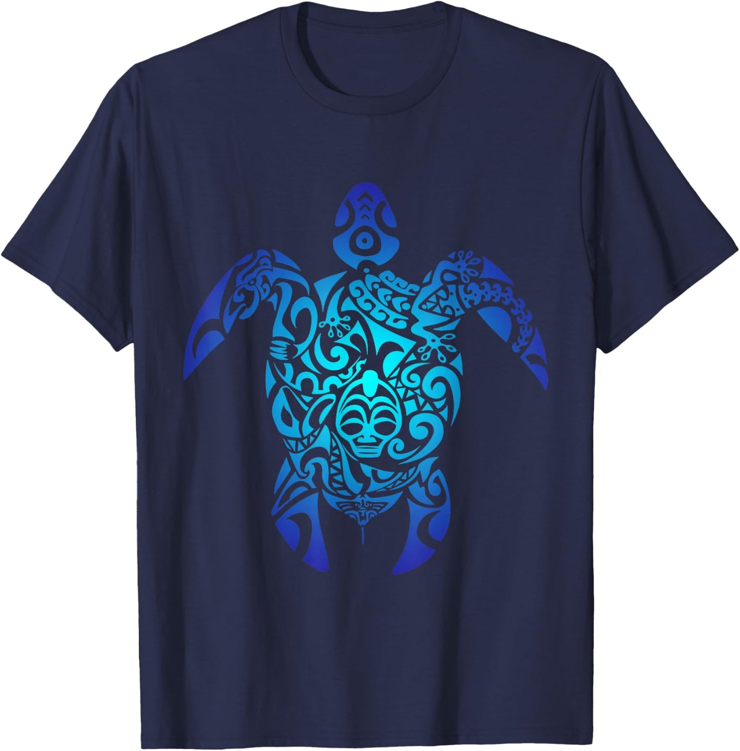 Tribal Sea Turtle Hawaii Islander Polynesian Maori Art T-Shirt - T-Shirt | Navy