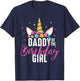 Daddy Of The Birthday Girl Father Gift Unicorn Birthday T-Shirt - T-Shirt | Navy