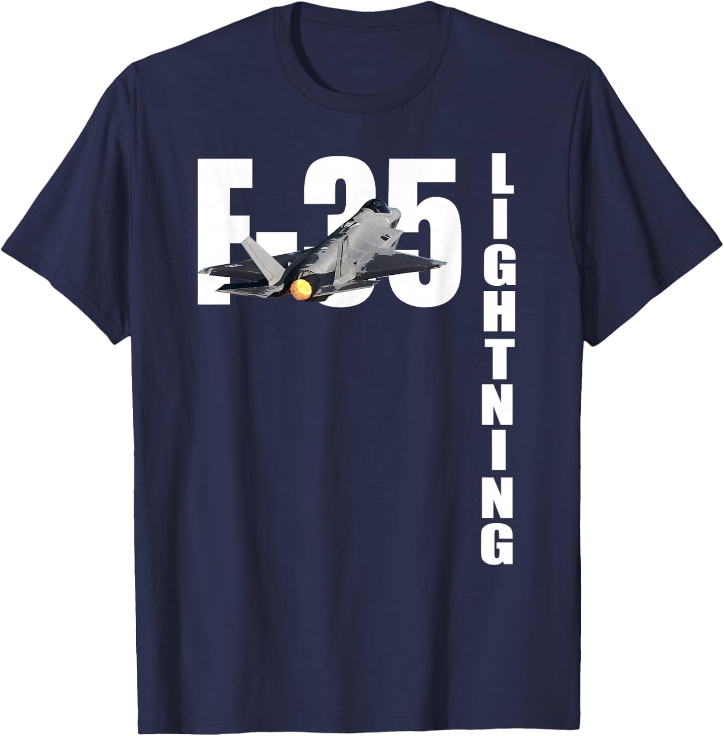 F-35 Lightning 2 F35 Fighter Plane T-Shirt - T-Shirt | Navy