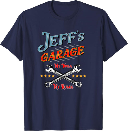Jeff's Garage Funny Design boys T-Shirt - T-Shirt | Navy