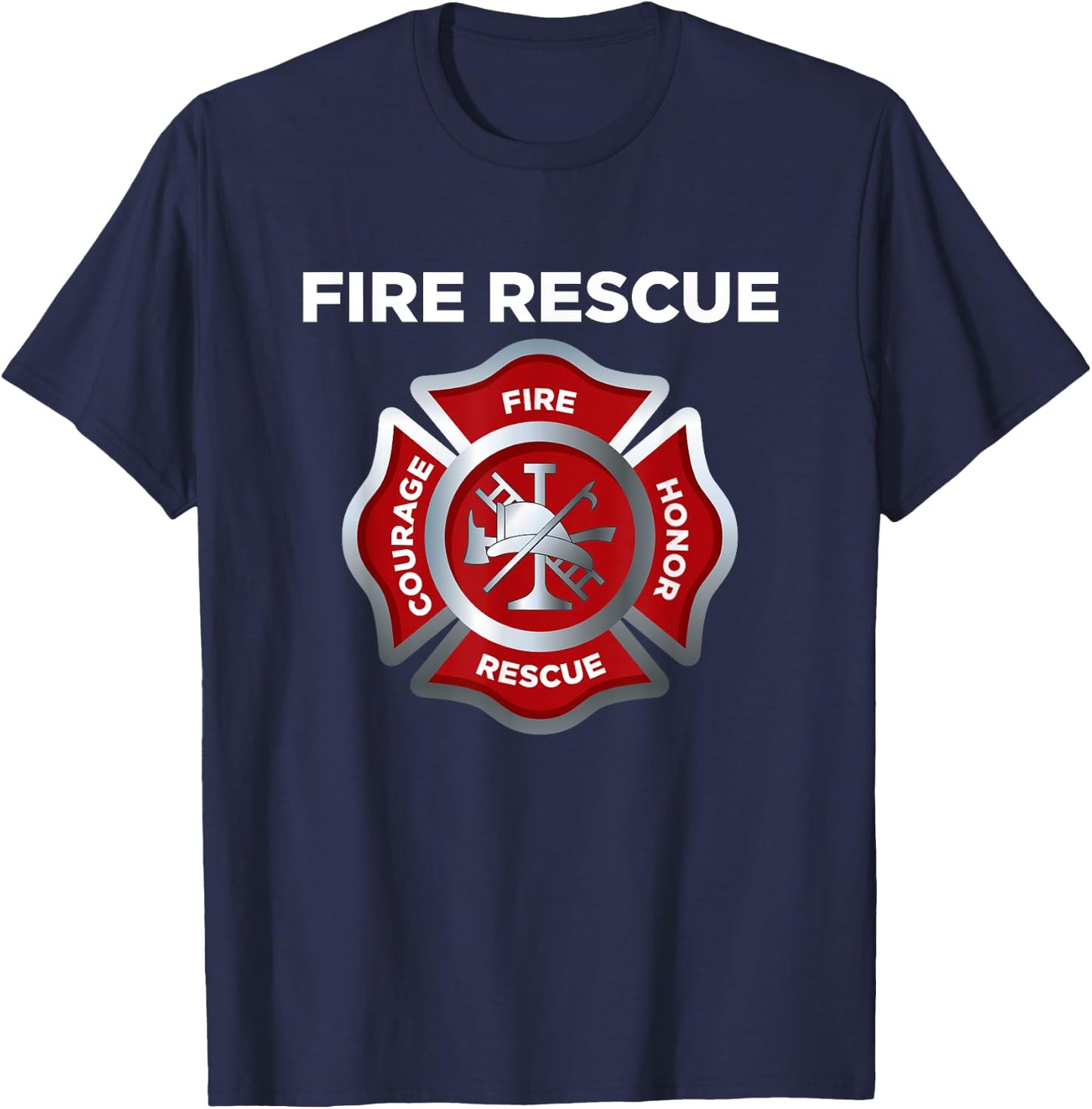 Firefighter EMS Fire Rescue T-Shirt - T-Shirt | Navy