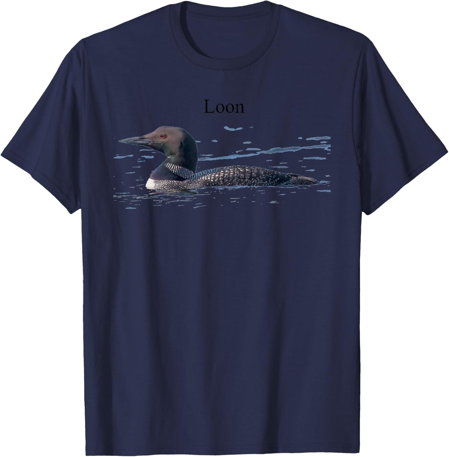 Common Loon Bird Lover Art T-Shirt - T-Shirt | Navy