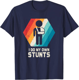 Shoulder Surgery Shirt Get Well Broken Arm Sling Funny Gift T-Shirt - T-Shirt | Navy