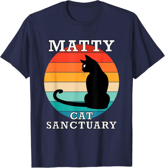 Matty Cat Sanctuary Group Family Reunion Name Women Kids T-Shirt - T-Shirt | Navy