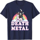 Death Metal Funny Rainbow Grim Reaper Unicorn Shirt T-Shirt - T-Shirt | Navy