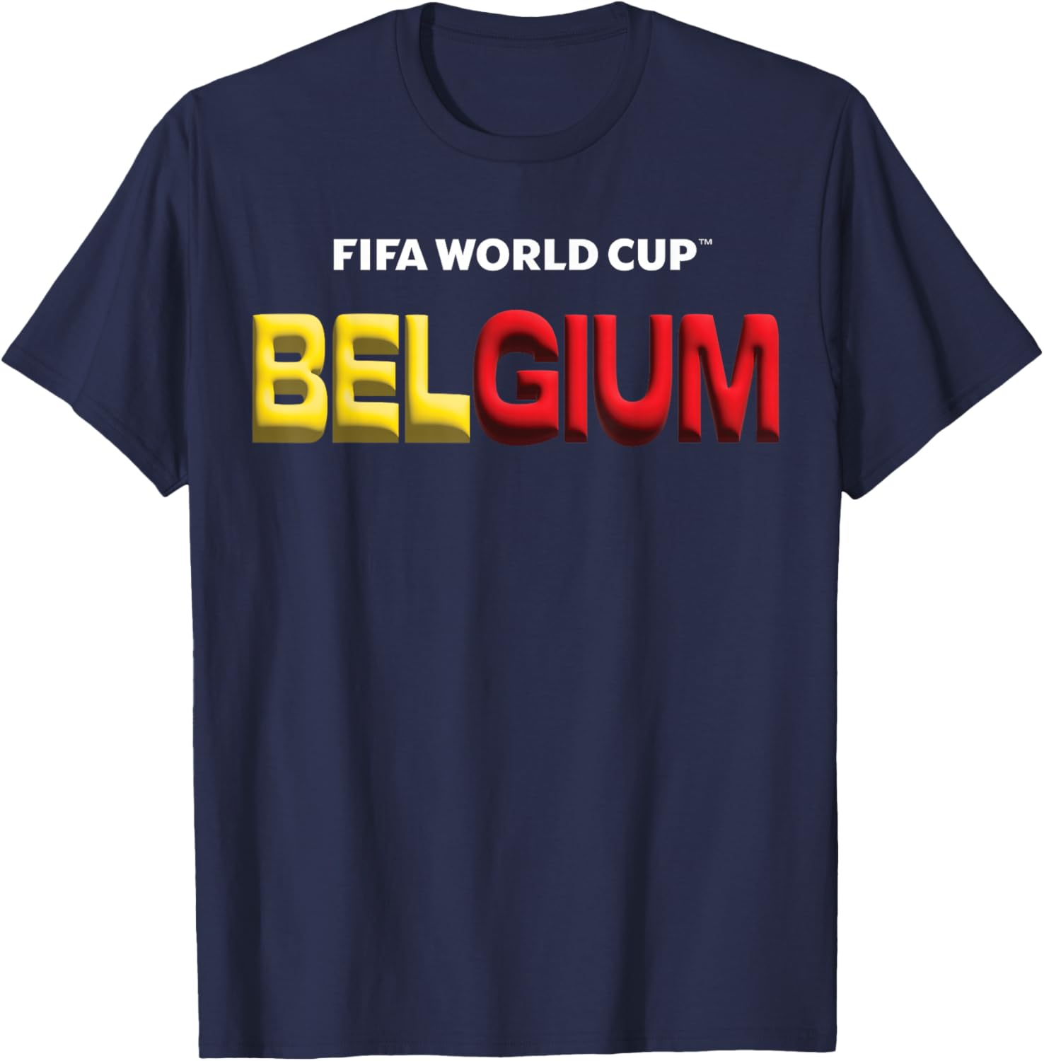 FIFA World CUP26 Belgium Bubble Color T-Shirt - T-Shirt | Navy
