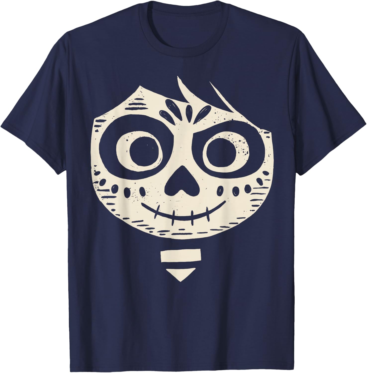 Disney Pixar Coco Halloween Miguel Big Face Portrait T-Shirt - T-Shirt | Navy