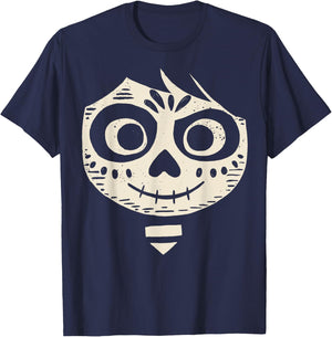 Disney Pixar Coco Halloween Miguel Big Face Portrait T-Shirt - T-Shirt | Navy