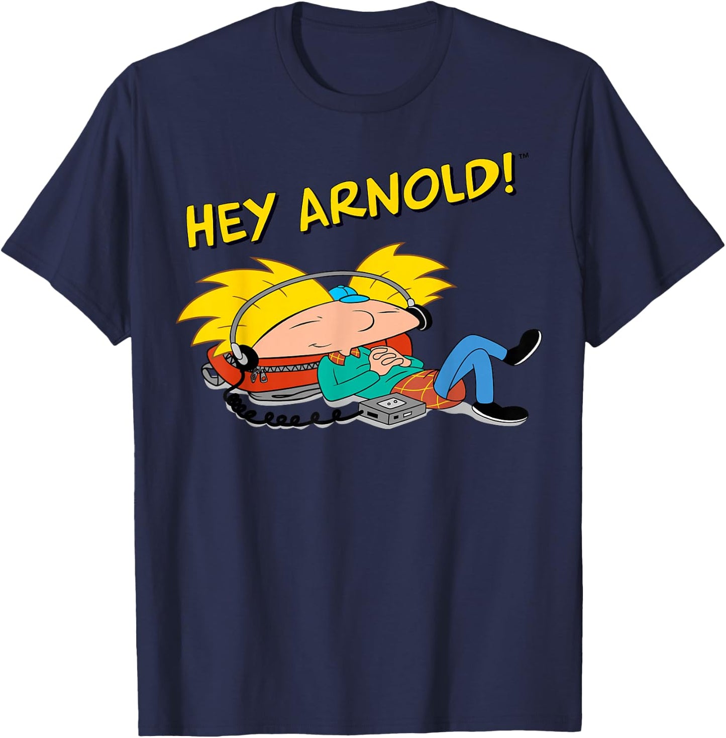 Nickelodeon Hey Arnold Chillaxing T-Shirt - T-Shirt | Navy