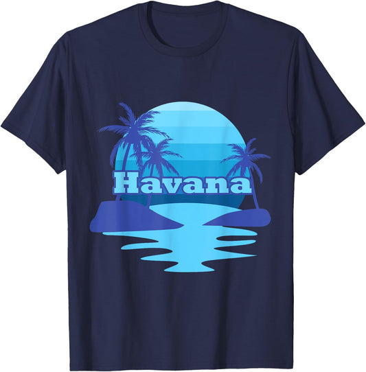 Havana Cuba Summertime Vacation Family Travel Gift Men Women Kids T-Shirt - T-Shirt | Navy