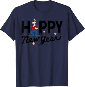 Disney Vintage Goofy Happy New Year T-Shirt - T-Shirt | Navy