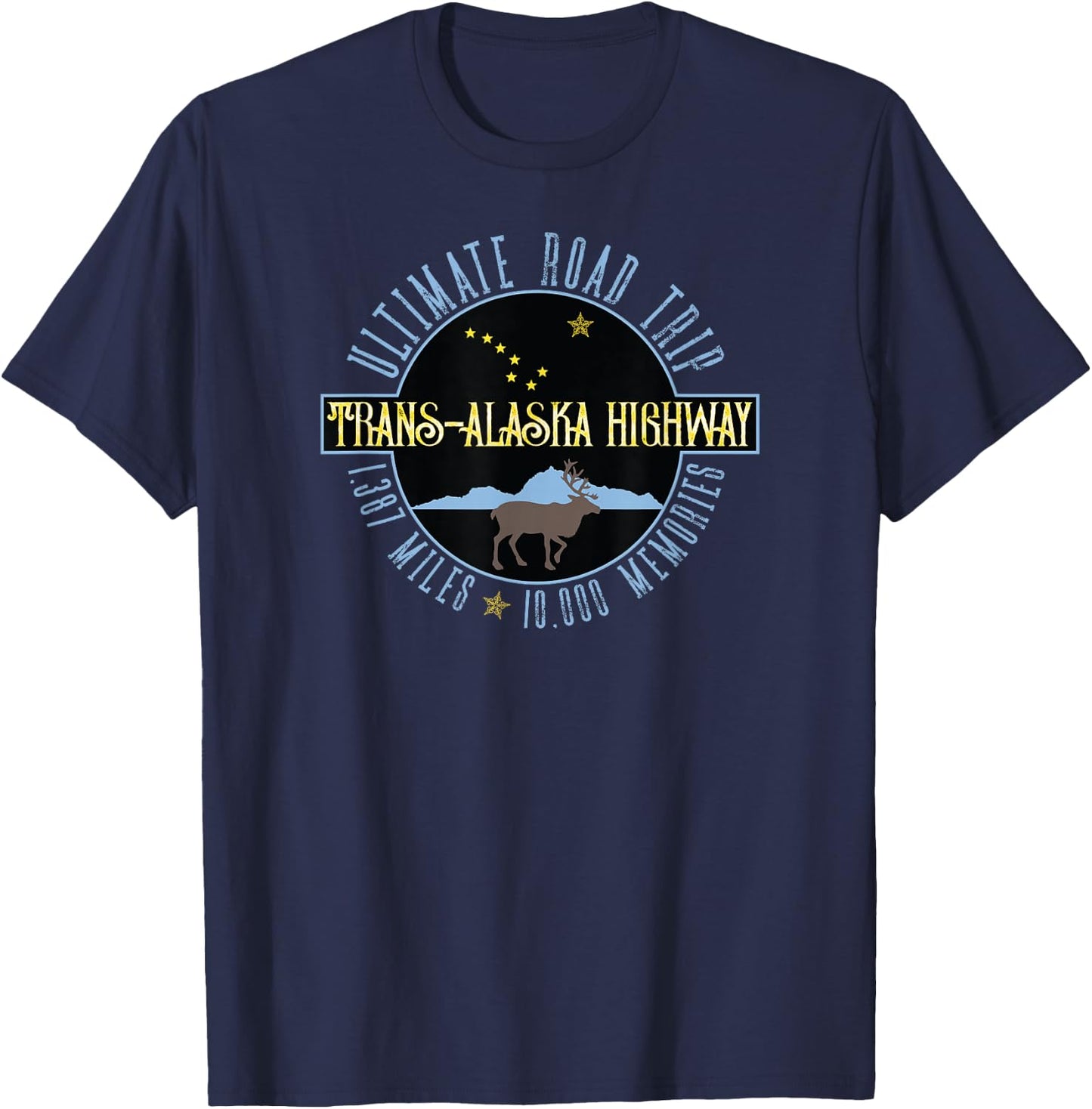 Alaska Highway Souvenir Gift Al-Can Road Trippers T-Shirt - T-Shirt | Navy