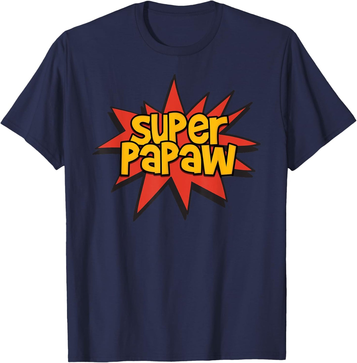 Super Grandfather Comic Book Hero - Super Papaw T-Shirt - T-Shirt | Navy