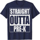 Straight Outta Pre-K Shirt Preschool Boy Girl Graduation T-Shirt - T-Shirt | Navy