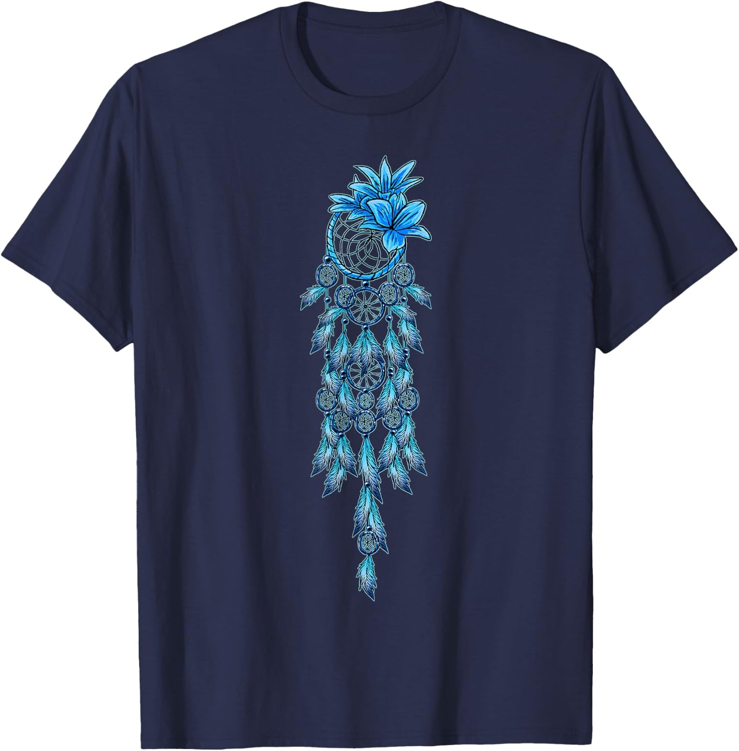 Natives American & Gifts Dream Catcher Indian American | Dreamcatcher T-Shirt - T-Shirt | Navy