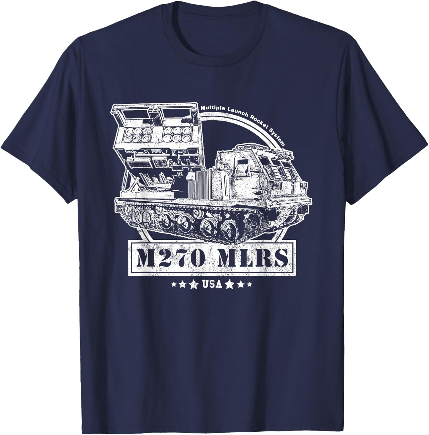 M270 Multiple Launch Rocket System T-Shirt - T-Shirt | Navy